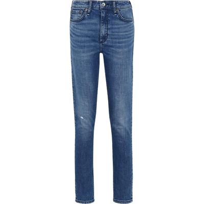 【折扣】[经典款]Rag＆Bone 女高腰紧身九分牛仔裤
