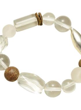 其灵【雾白】原创天然净体白水晶手链沉香疗愈高级简约设计手串女