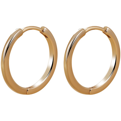 卡伦图极简素圈耳环999银针耳圈