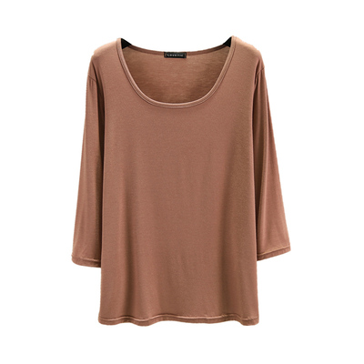 莫代尔外穿显瘦修身百搭大码T恤