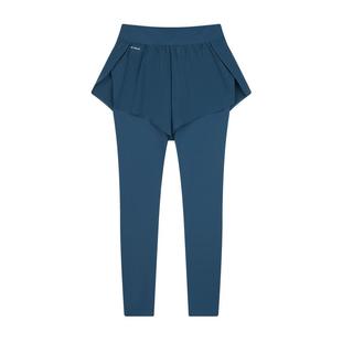 迪卡侬假两件跑步紧身裤高弹显瘦户外健身速干防晒UPF50+女SAY1