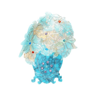 故宫 团花锦绣醋酸抓夹 官方文创礼物 送闺蜜礼品发夹鲨鱼夹头饰