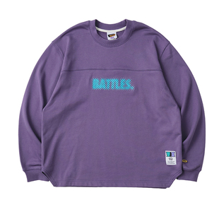 Battles 散点刺绣抽象小卫衣logo圆领套头毛圈美式休闲宽松