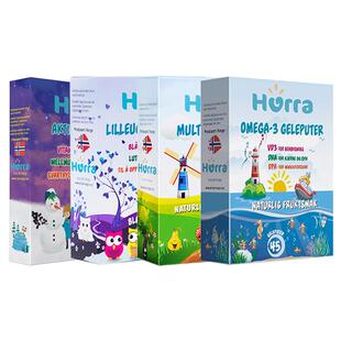 hurra儿童好记忆鱼油高DHA护眼叶黄素好胃口布丁多维锌黑接临期