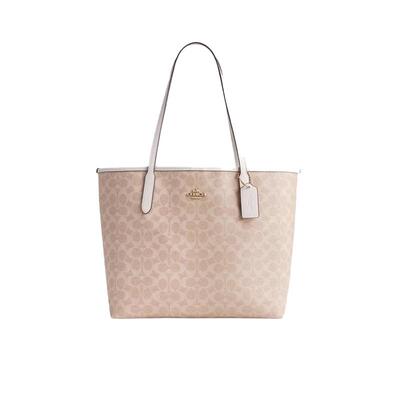 【自营】COACH/蔻驰经典老花女士大容量单肩手提托特包单肩包