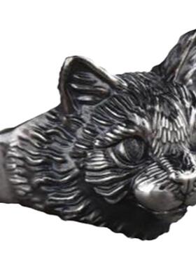 可爱猫咪脸小耳朵宠物动物戒指