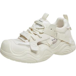 天美意玩趣丑萌鞋厚底老爹鞋大头休闲鞋女网面运动鞋季新款