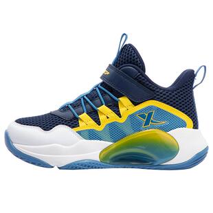 特步童鞋儿童魔术贴篮球鞋春秋新款男童休闲鞋小童防滑耐磨运动鞋