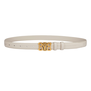 官网小c&k真皮女士皮带女白色腰带女款配牛仔裤装饰配裙子高级感