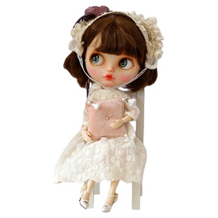 小布blytheOb24Azone娃鞋真丝蝴蝶结高跟鞋夏洛特鞋子素体6分bjd