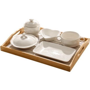 月子餐餐具套装产妇一人食陶瓷家用带盖碗碟盘子会所中心餐盘托盘