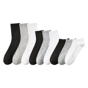 男士一次性袜子50双免洗防臭纯棉男女款运动短袜中筒吸汗日抛长筒