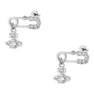 Pink Daily满钻别针彩色星球耳骨钉冷淡风土星吊坠钛钢耳钉耳环