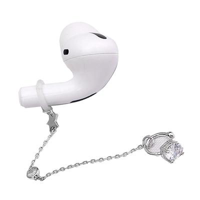 星图纯银适用airpods1234无线耳机防丢耳环苹果pro蓝牙夹链绳小米华为FreeBuds pro倍思oppo三星vivo漫步者