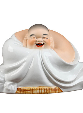 笑口常开客厅陶瓷工艺摆件