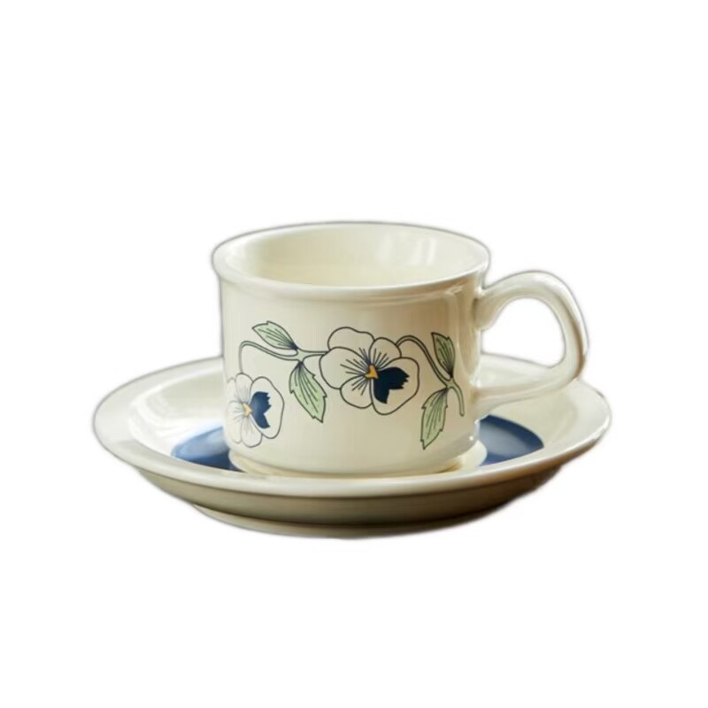 中古风陶瓷咖啡杯碟套装