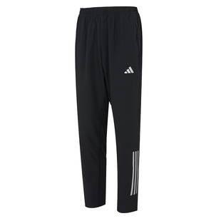 Adidas阿迪达斯男裤2026夏季薄款运动裤跑步健身裤快干裤梭织裤子