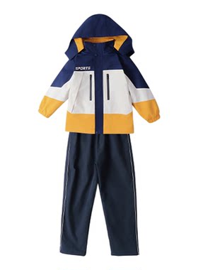 冲锋衣小学生校服儿童三合一套装男女童冬季幼儿园园服加绒秋冬装