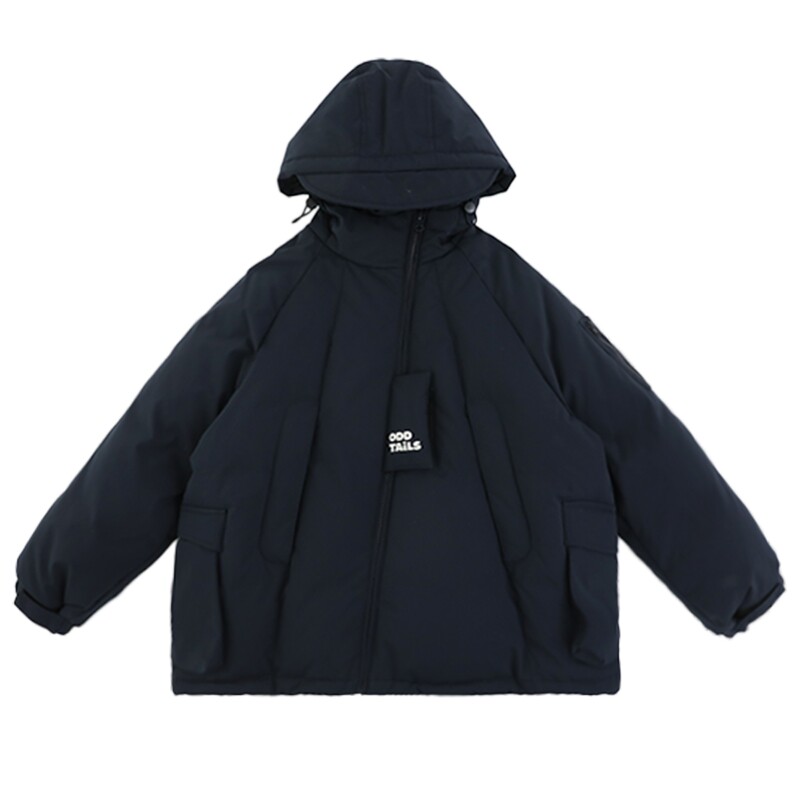 oddtails男童白鸭绒羽绒服儿童连帽保暖面包服2025新款冬抗寒外套
