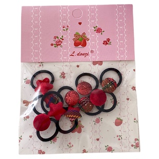 10个装新款女童扎发皮筋韩系豹纹发绳小号头绳高弹力发圈儿童头饰