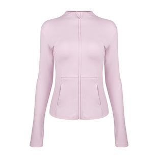 瑜伽服女秋冬季加绒保暖运动上衣修身显瘦长袖外套跑步训练健身服