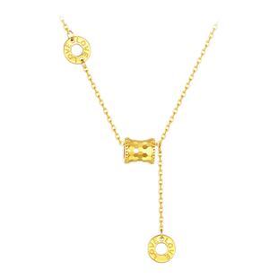 周大生小蛮腰项链纯银女锁骨链轻奢小众颈饰设计高级女生日礼物