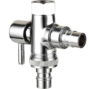 铜快开分水器淋浴花洒切换配件一进二出三通阀4分6分转换器接头