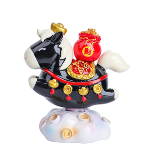 小马财财转转文创桌面摆件创意马年吉祥物洛阳文化白马寺节日礼物