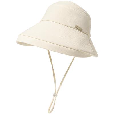 FANCET帽子女夏季防紫外线渔夫帽遮阳帽遮脸大头围大帽檐素颜帽子