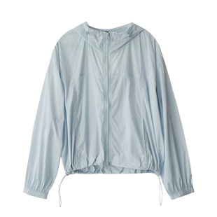 限时福利价UPF50+专柜品质休闲连帽暗格纹凉感外套薄款透气防晒衣