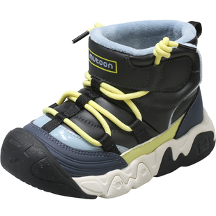 牧童小童雪地靴男童2025冬季新款女童轻便缓震户外鞋加绒保暖棉鞋