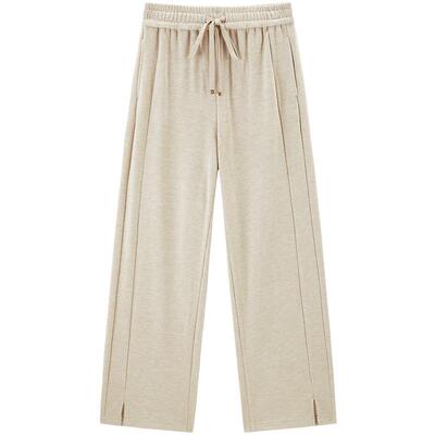 太平鸟年冬季款品质坑条针织裤A1GBE4364