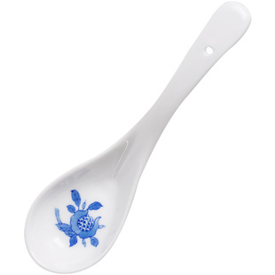 择学家手绘青花勺子景德镇高温釉下青花瓷饭勺汤勺瓷家用瓷勺中式