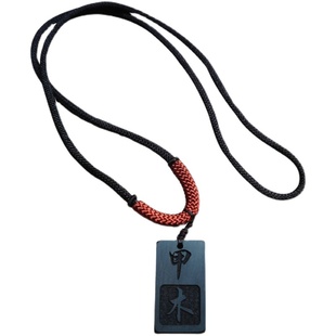 定做红木吊坠五行双面甲木丙火辛金刻字挂件黑檀小叶紫檀木牌项链