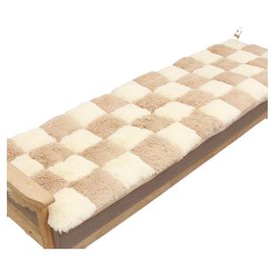 羽宏新款蓝灰色欧式四季坐垫椅垫子榻榻米加厚加大长毛绒垫可拆洗