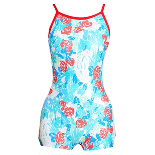 泳衣女游泳馆专用初学者训练女式专业竞速游泳衣平角大码泡温泉