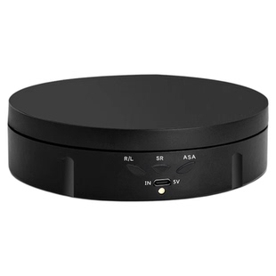 晴美电动转盘14.6cm遥控充电手办展台珠宝直播产品模型自动旋转台