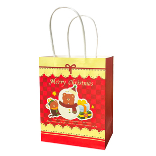 圣诞节礼品袋儿童手提袋平安夜苹果包装袋学生礼物袋生日伴手礼袋幼儿园饼干糖果福袋培训机构招生礼品纸袋子
