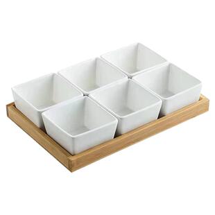 日式创意陶瓷分格盘零食干果盘围炉煮茶点心碟酒吧果盘 ktv小吃盘