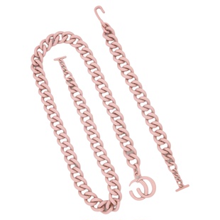 适用gucci马卡龙替换链条肩带古驰马蒙mini包链单买斜跨包带配件