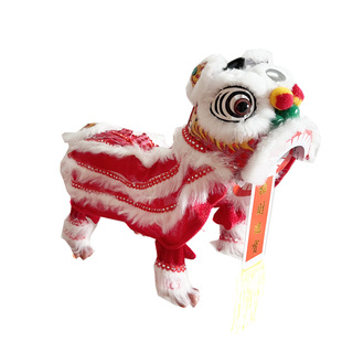 2025儿童扯线舞狮子木偶醒狮王提线摆件婚礼道具孩子雄狮少年玩偶