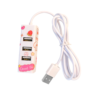 可爱usb扩展器分线器3.0接口拓展坞扩展坞插口多头typec笔记本2.0电脑hub多接口外接鼠标键盘U优盘拓扩展坞器