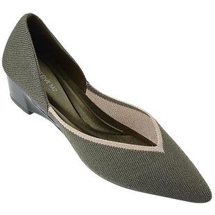 MALOVE MZ王妃鞋2025新款工作鞋中跟简约时尚尖头爱心坡跟单鞋女