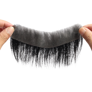 男士前额发际线假发贴假刘海前额m型刘海生物头皮补发片隐形无痕