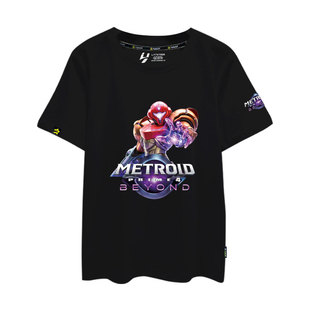 银河战士Prime4超越游戏密特罗德究极4周边短袖T恤衫男女纯棉半袖