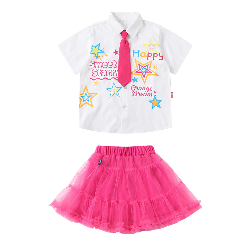 六一儿童演出服小学生运动会啦啦操蓝色衬衫班服表演幼儿园合唱服