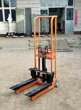 轻型电动堆高车便携式迷你半电动叉车行李升高工位车装卸车
