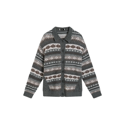 ICEDUST秋冬费尔岛毛衣开衫外套