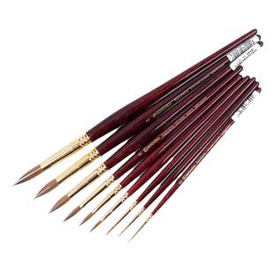 西班牙笔皇ESCODA RESERVA 西伯利亚科斯基雄貂尾尖貂毛圆头水彩画笔水彩勾线笔上色笔水粉丙烯美术画材 1212