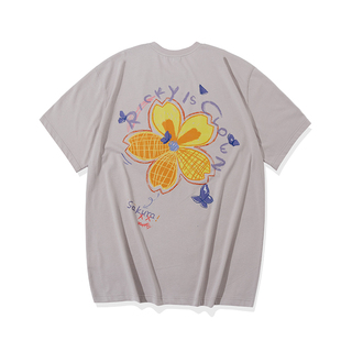 RIC蜡笔樱花凉感短袖T恤男夏日潮牌趣味情侣装速干半袖女明星同款